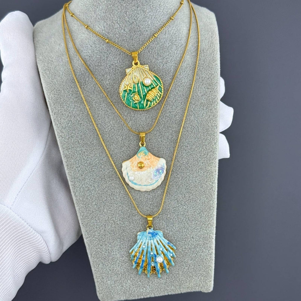 Necklace, 18K Gold Plated Steel