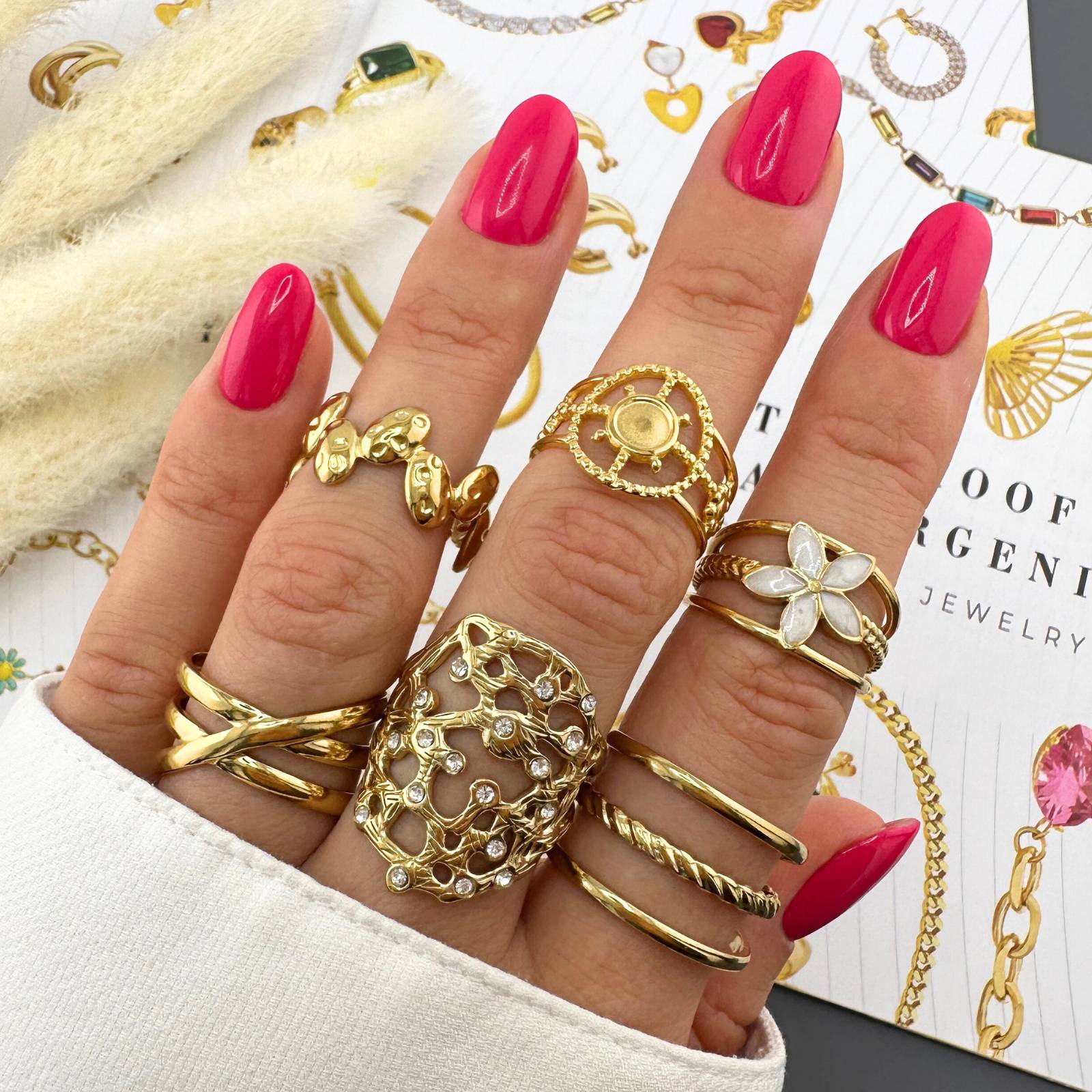 Bársonyos Fény, 18K Gold Plated Steel