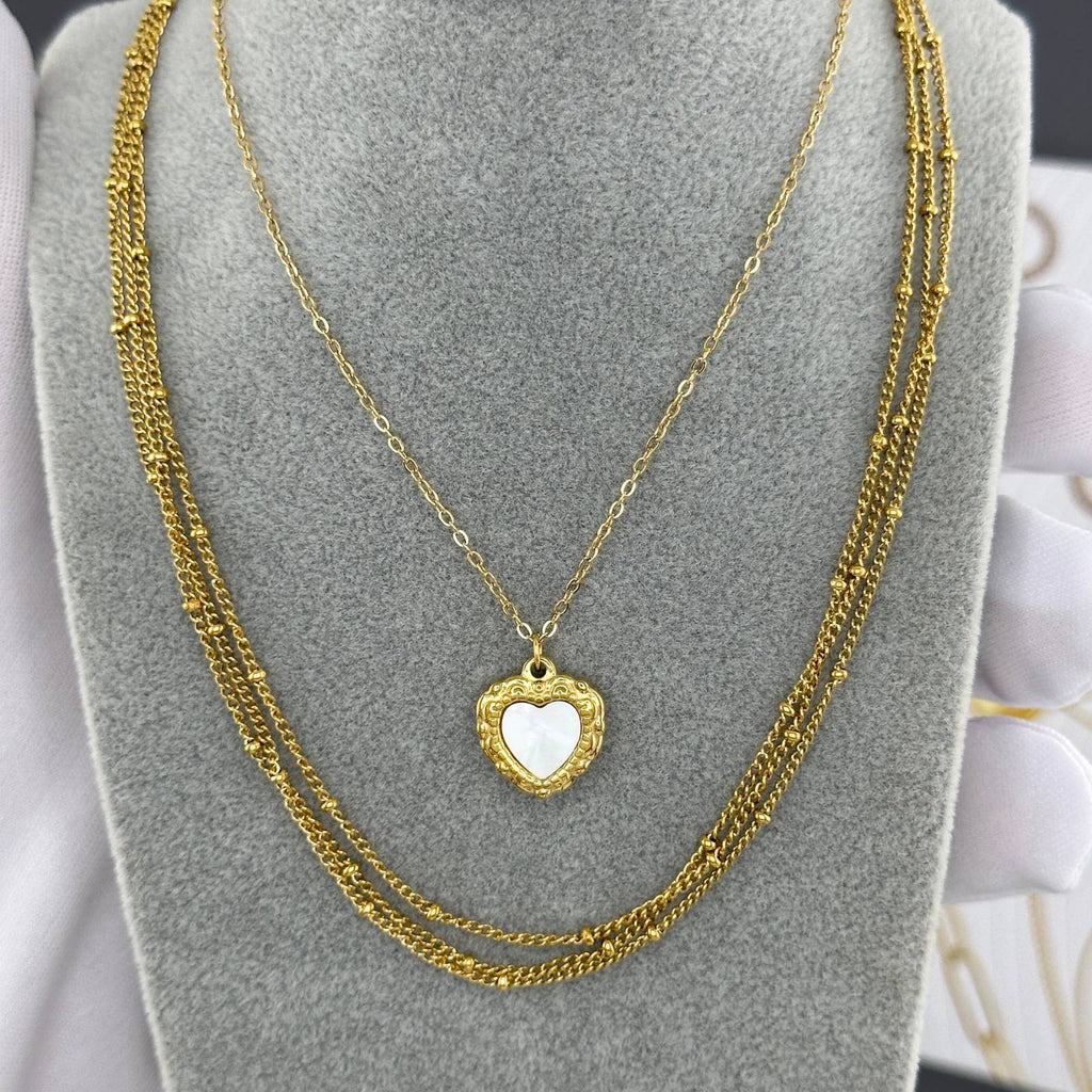 Necklace, 18K Gold Plated Steel