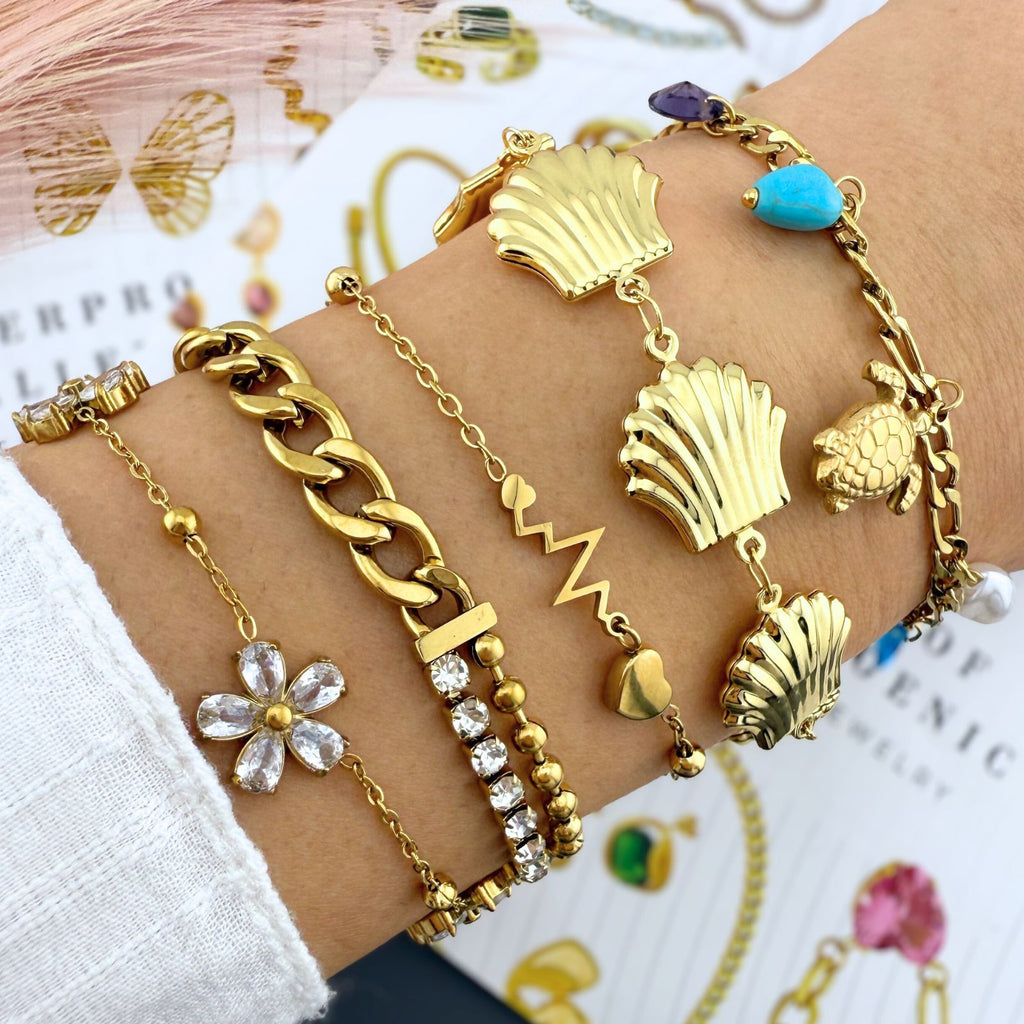 Napfény Csillanás, 18K Gold Plated Steel
