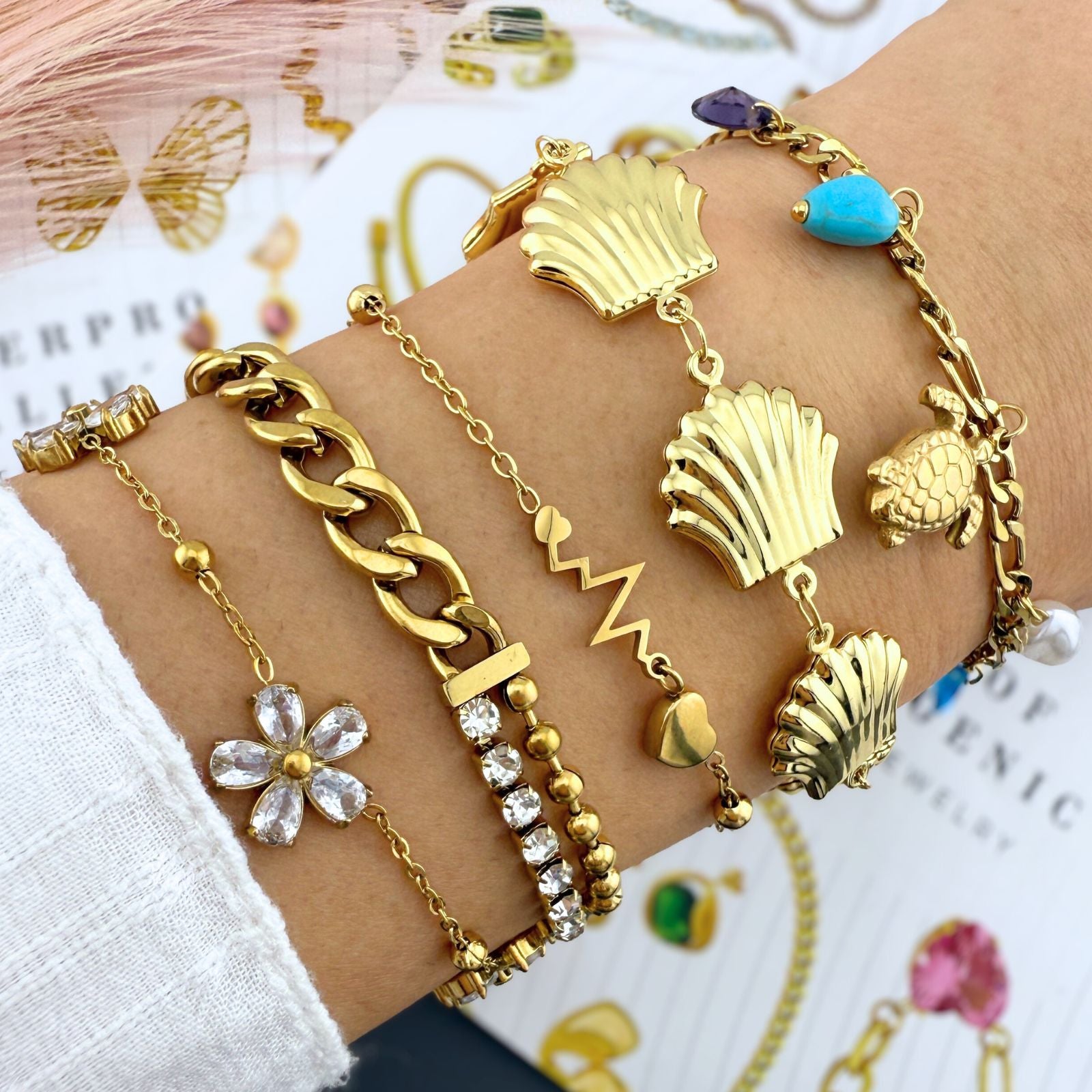 Napfény Csillanás, 18K Gold Plated Steel