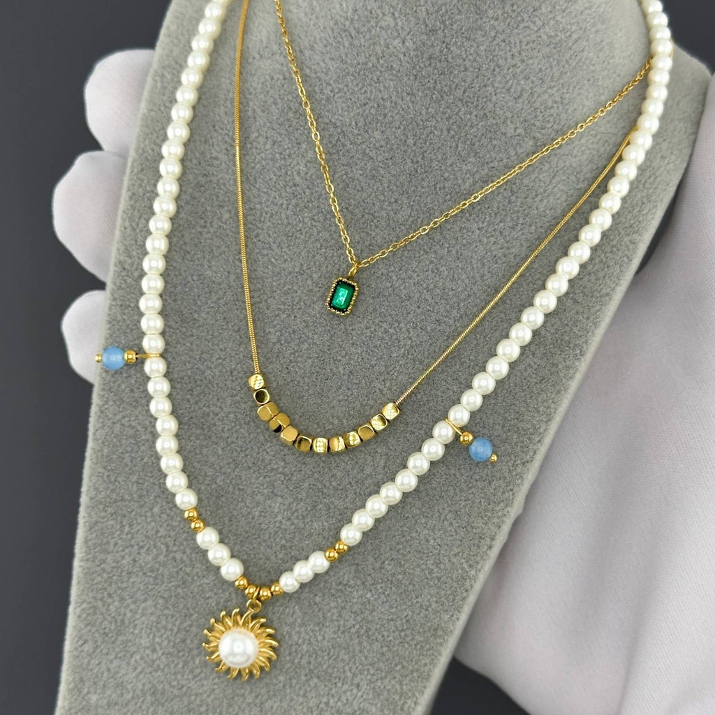 Necklace, 18K Gold Plated Steel