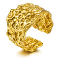 Ring, 18K Gold Plated Steel