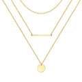 Necklace, 18K Gold Plated Steel