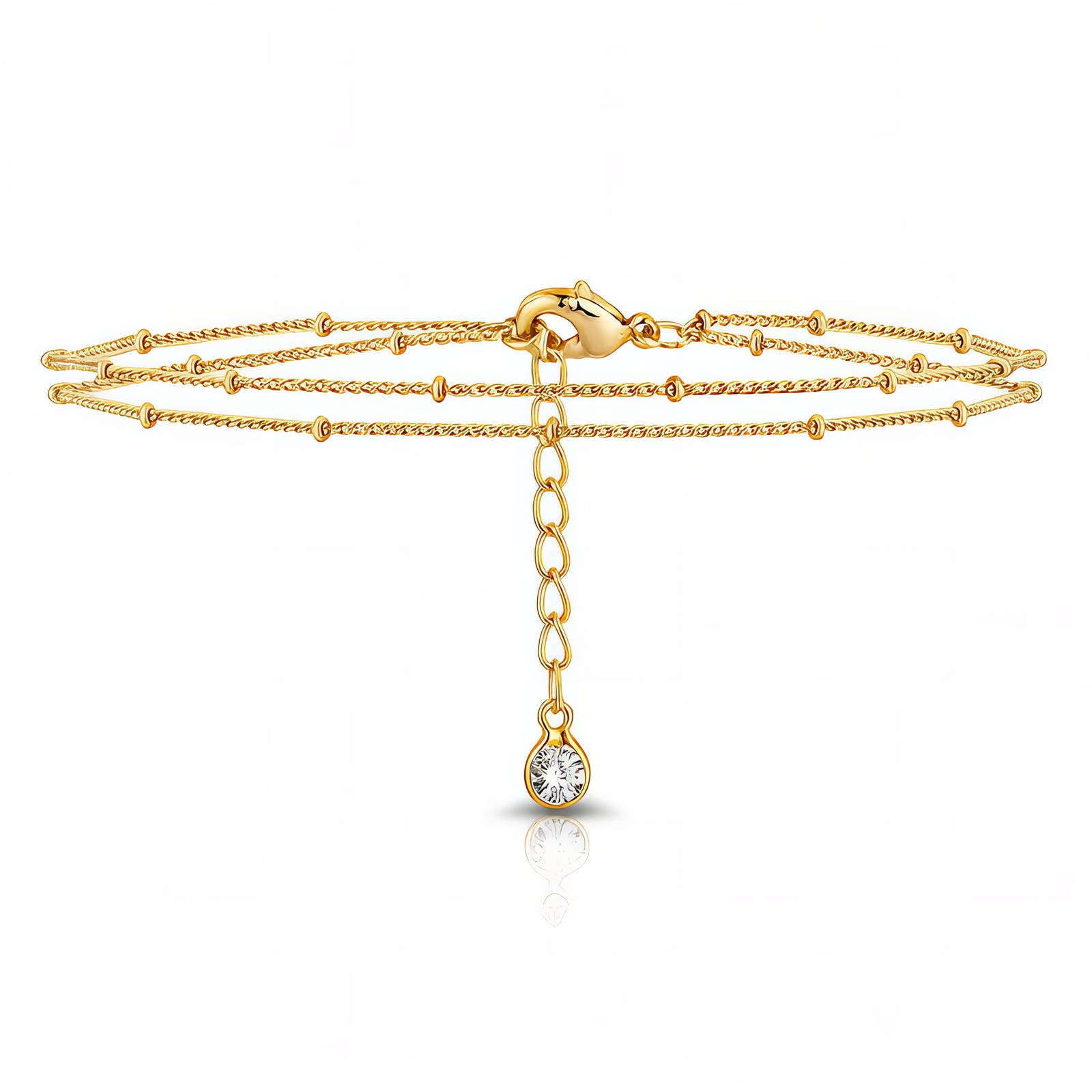 Bracelet, 18K Gold Plated Steel