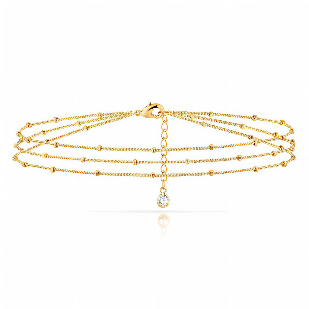 Bracelet, 18K Gold Plated Steel