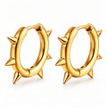Earrings, 18K Gold Plated Steel