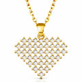 Heart Necklace, 18K Gold Plated Steel