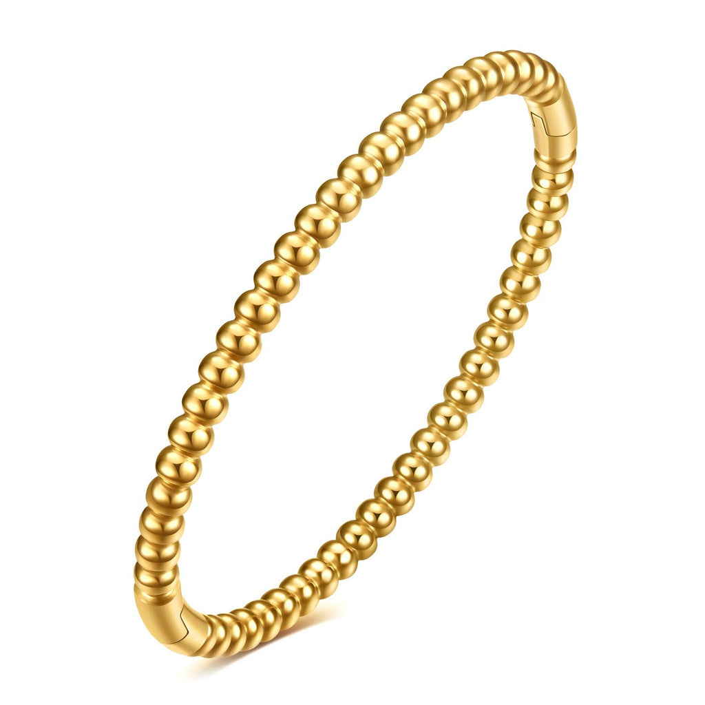 Bracelet, 18K Gold Plated Steel