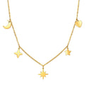 Star Necklace, 18K Gold Plated Steel