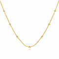Necklace, 18K Gold Plated Steel