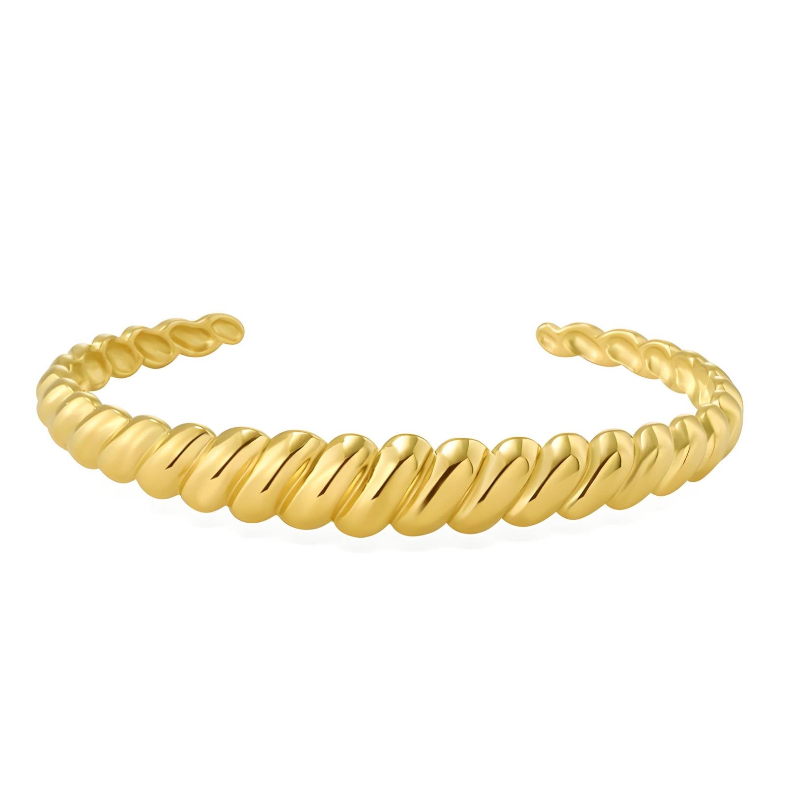 Bracelet, 18K Gold Plated Steel