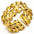 Ring, 18K Gold Plated Steel