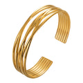 Bracelet, 18K Gold Plated Steel