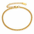 Bracelet, 18K Gold Plated Steel