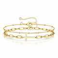 Crosses Bracelet, 18K Gold Plated Steel