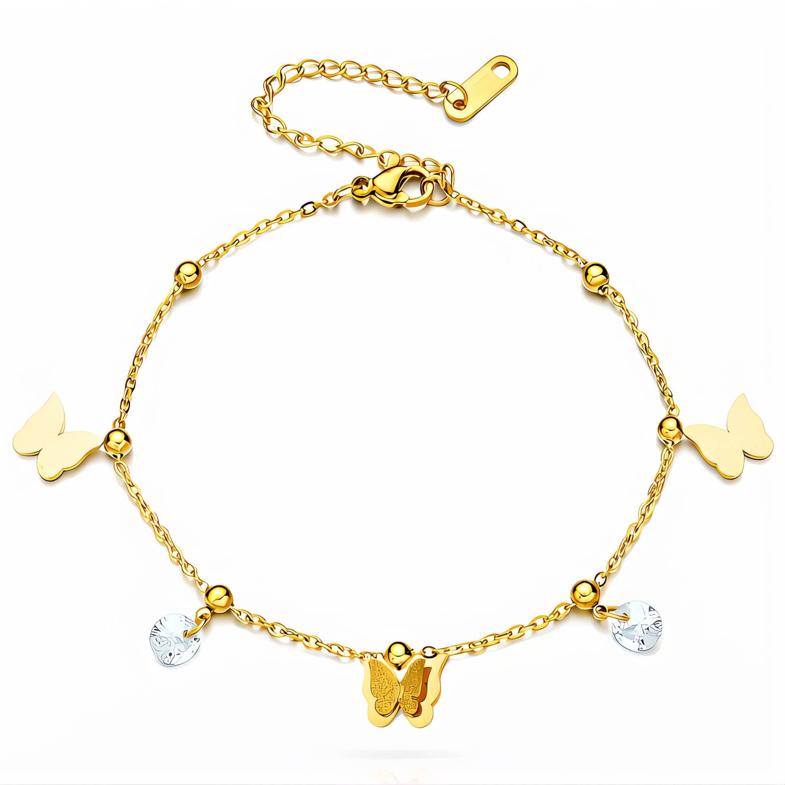 Hullámverés, 18K Gold Plated Steel
