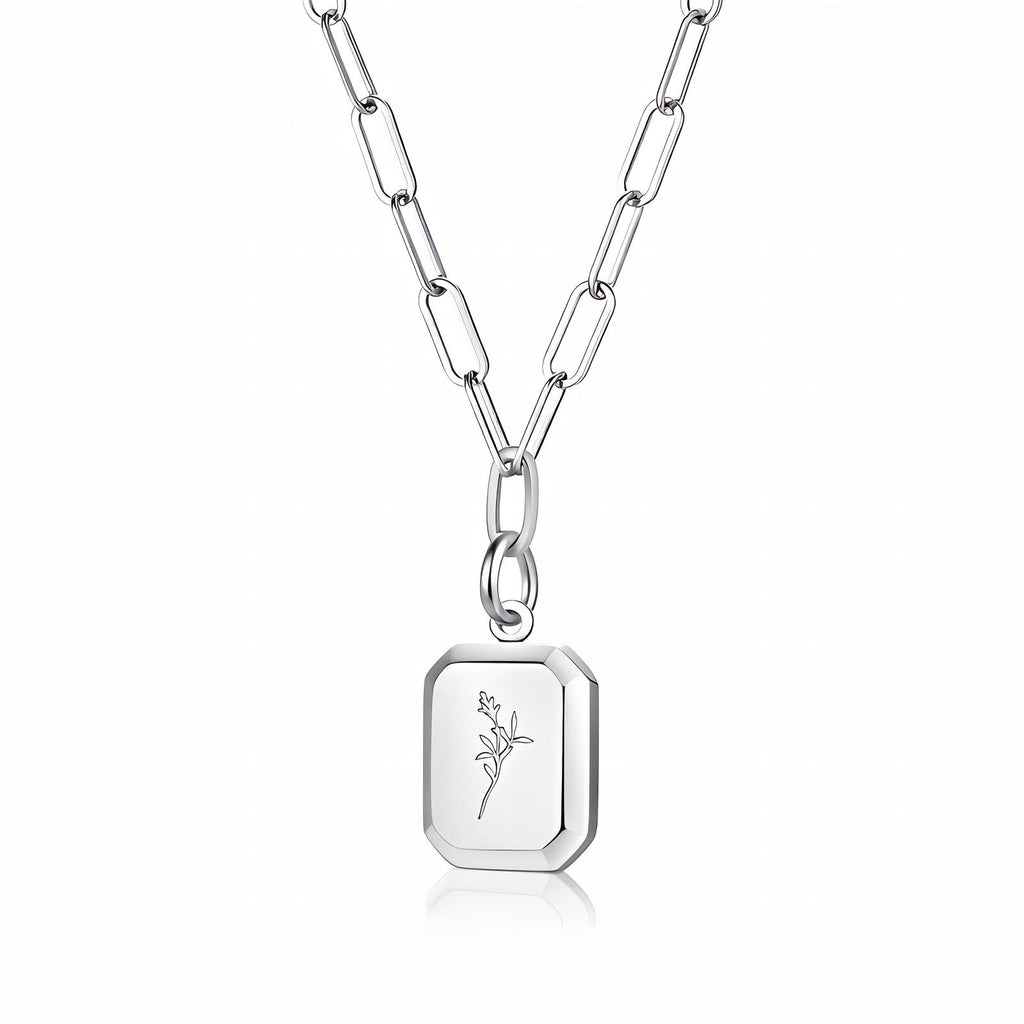 Flower Necklace, Stainless Steel