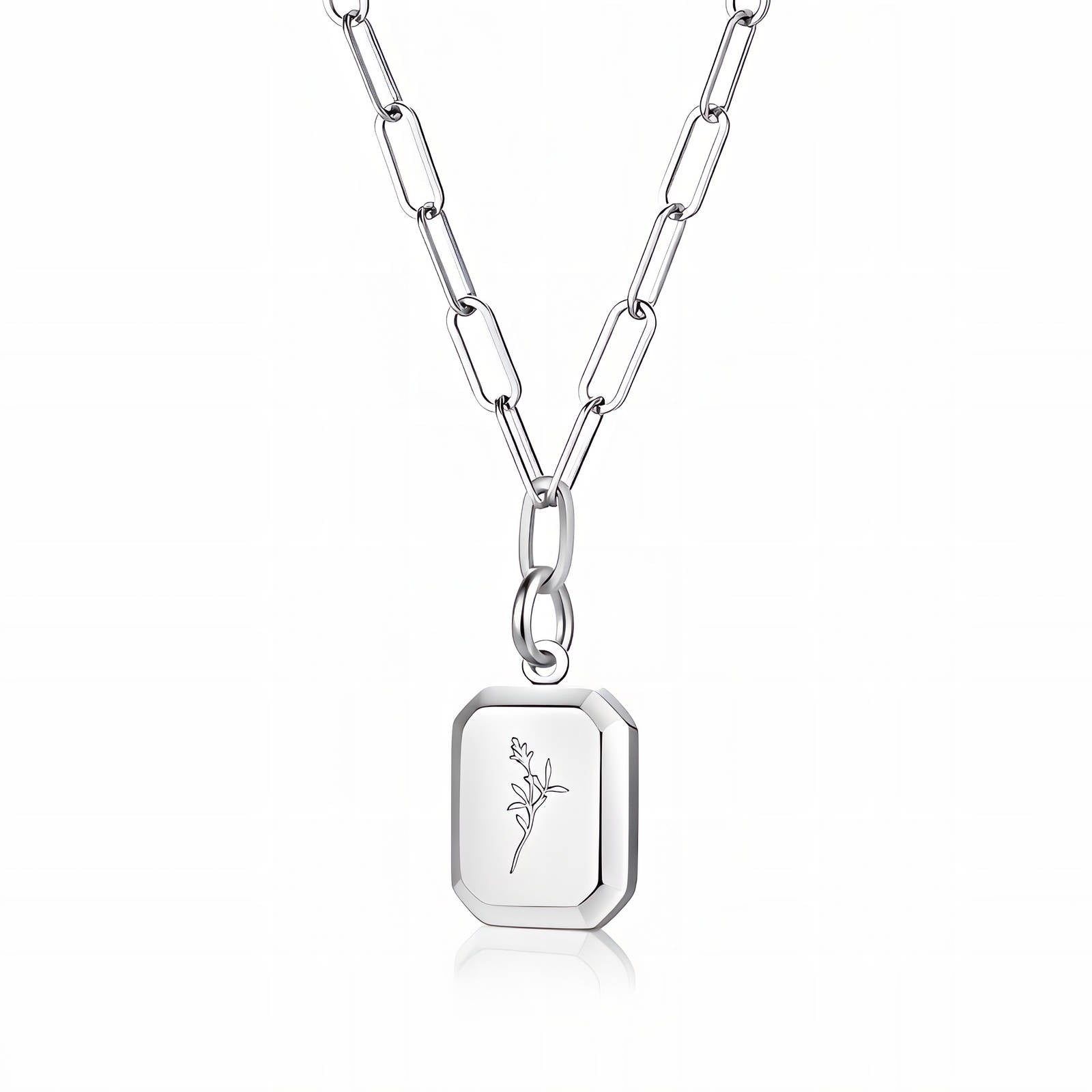 Flower Necklace, Stainless Steel