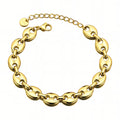 Bracelet, 18K Gold Plated Steel