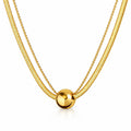 Necklace, 18K Gold Plated Steel