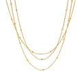 Necklace, 18K Gold Plated Steel