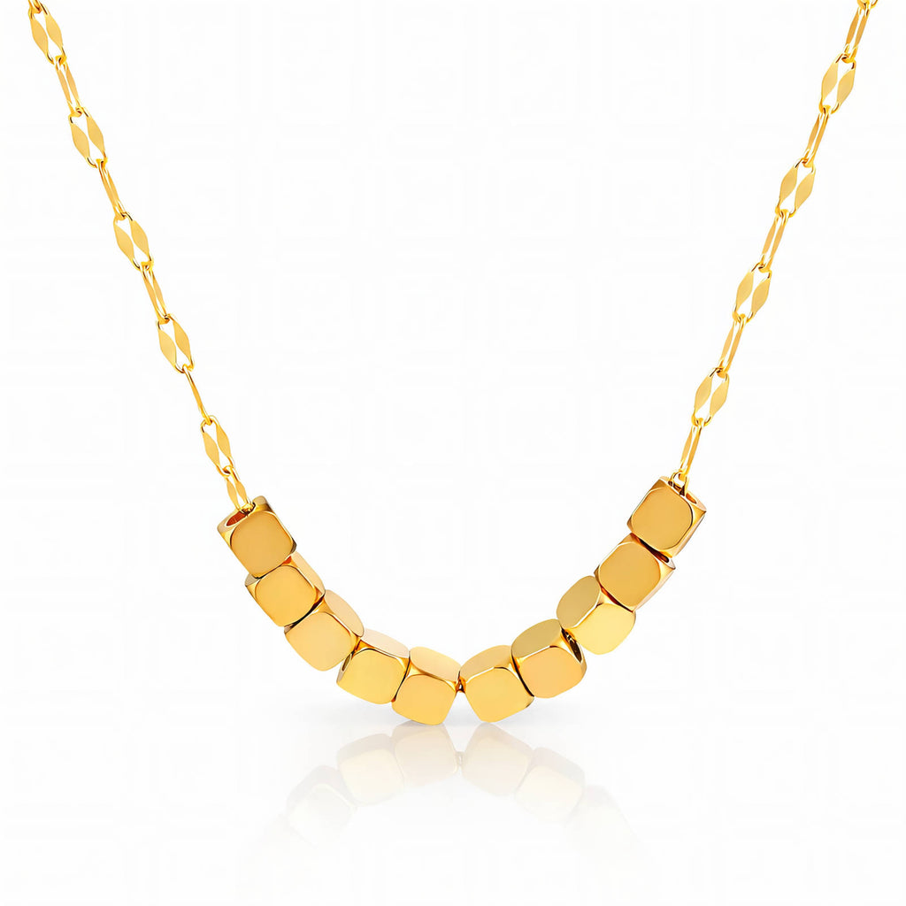 Necklace, 18K Gold Plated Steel