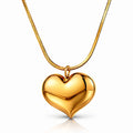 Hearts Necklace, 18K Gold Plated Steel