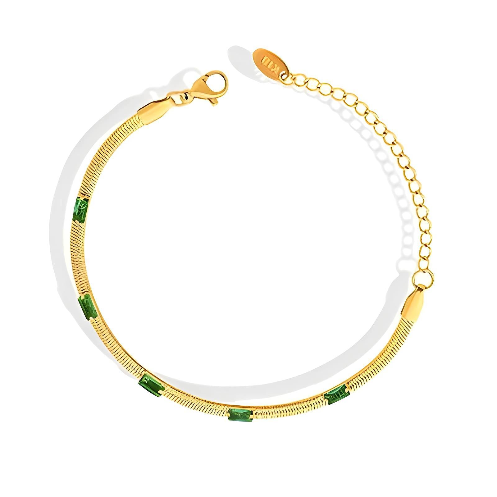 Bracelet, 18K Gold Plated Steel