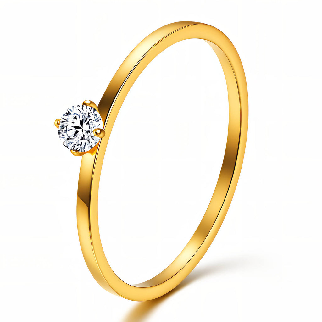 Ring, 18K Gold Plated Steel