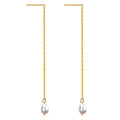 Earrings, 18K Gold Plated Steel