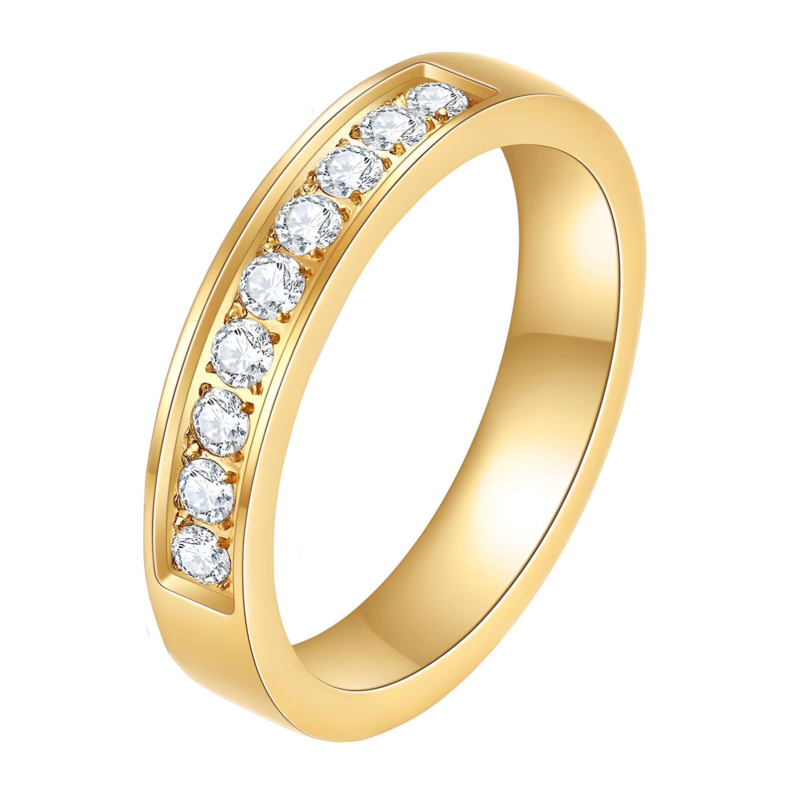 Ring, 18K Gold Plated Steel