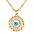 Evil Eye Necklace, 18K Gold Plated Steel