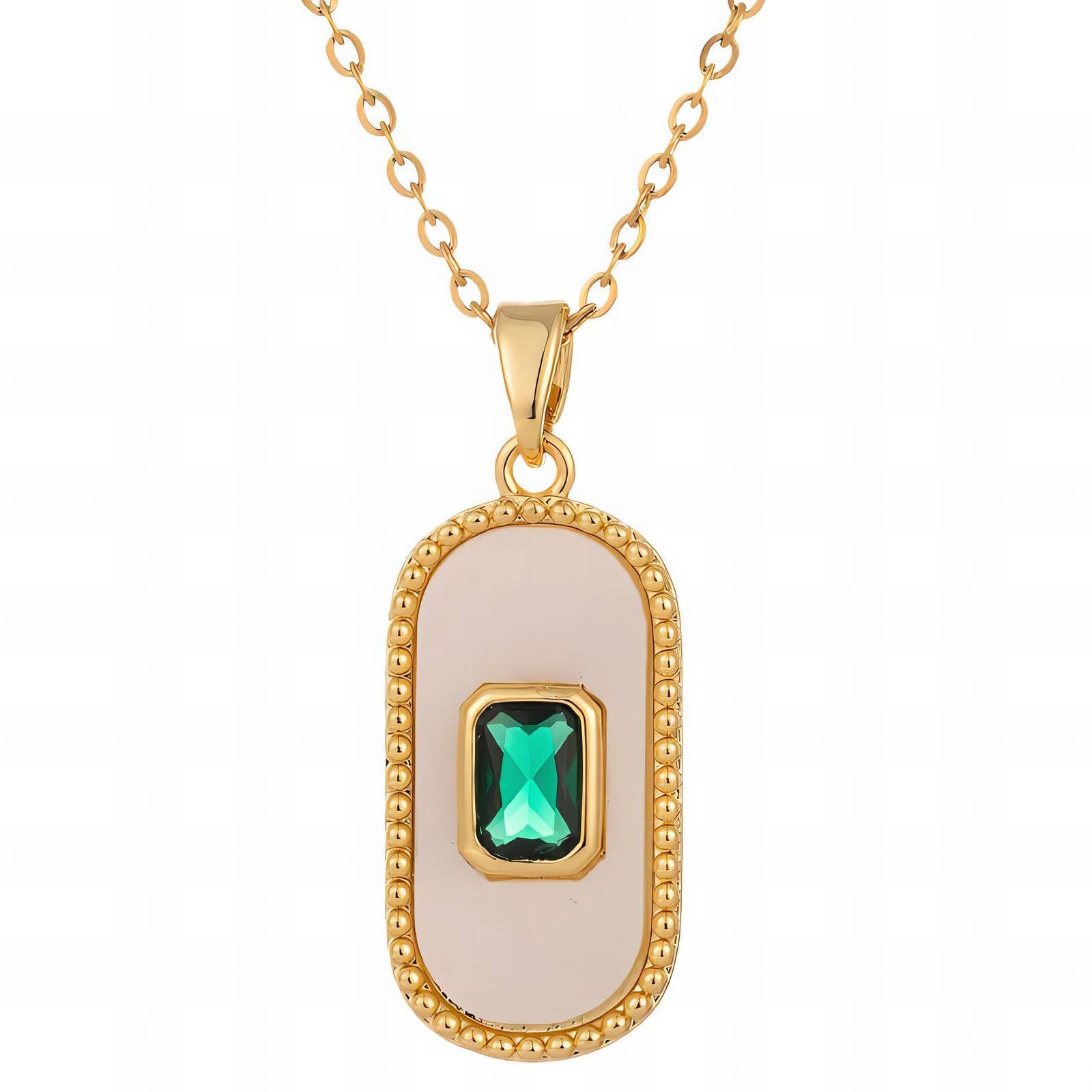 Necklace, 18K Gold Plated Steel