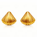 Seashells Earrings, 18K Gold Plated Steel