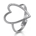 Heart Ring, Stainless Steel