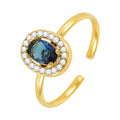 Ring, 18K Gold Plated Steel