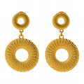Earrings, 18K Gold Plated Steel