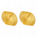 Earrings, 18K Gold Plated Steel