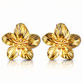 Flowers Earrings, 18K Gold Plated Steel