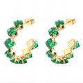 Earrings, 18K Gold Plated Steel