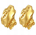 Earrings, 18K Gold Plated Steel