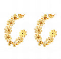 Flower Meadow Earrings, 18K Gold Plated Steel