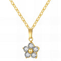 Flower Necklace, 18K Gold Plated Steel