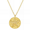 Starfish Necklace, 18K Gold Plated Steel