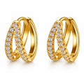 Earrings, 18K Gold Plated Brass