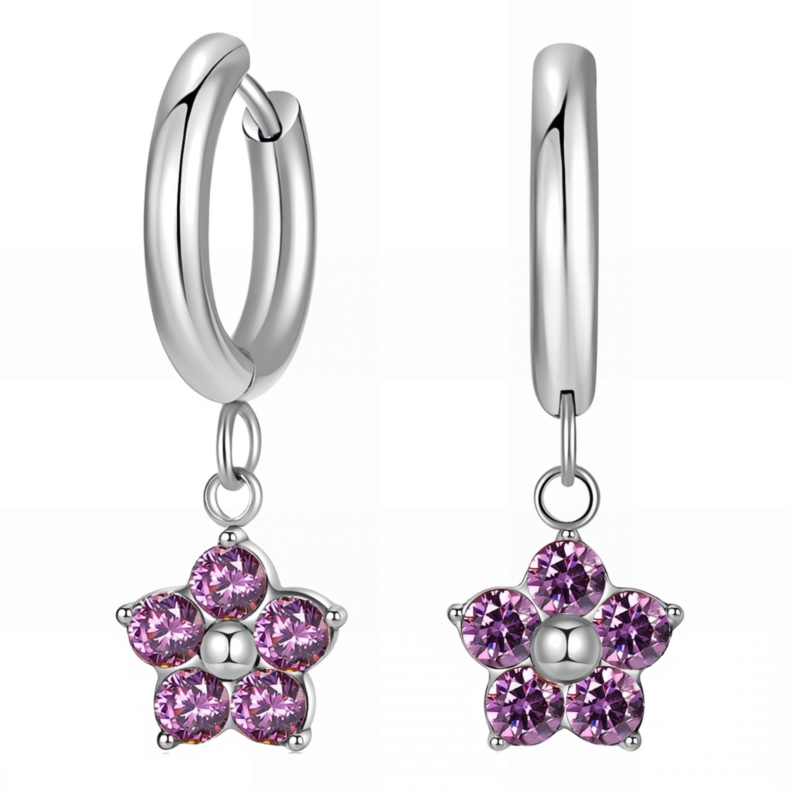 Flowers Earrings, Stainless Steel