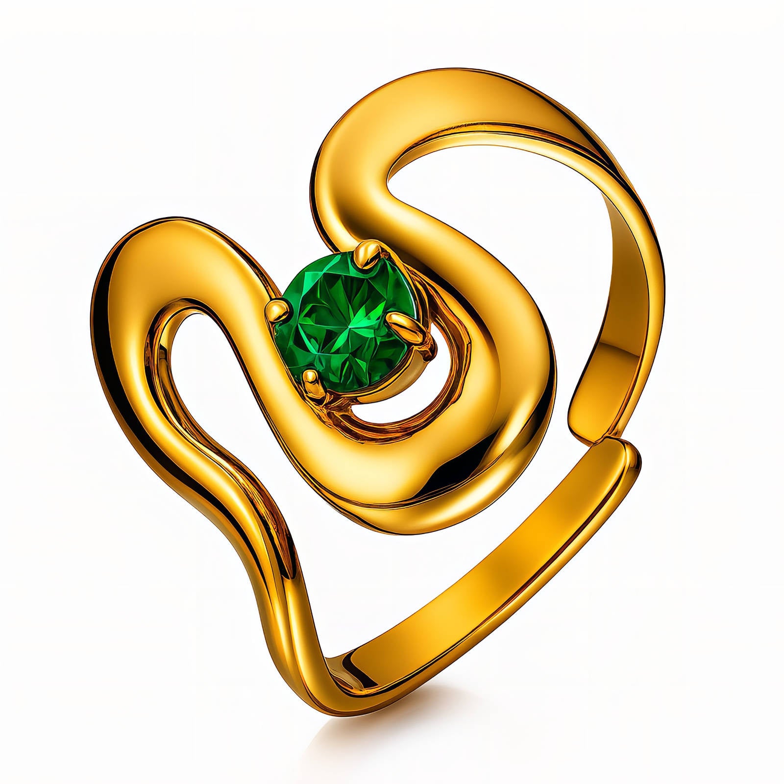 Ring, 18K Gold Plated Steel