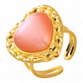 Heart Ring, 18K Gold Plated Steel