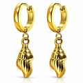 Seashells Earrings, 18K Gold Plated Steel